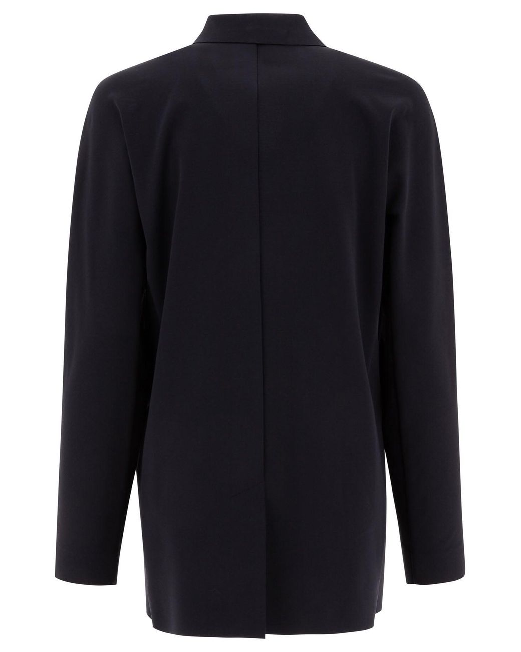 Max Mara Blue Single-Breasted Jersey Blazer