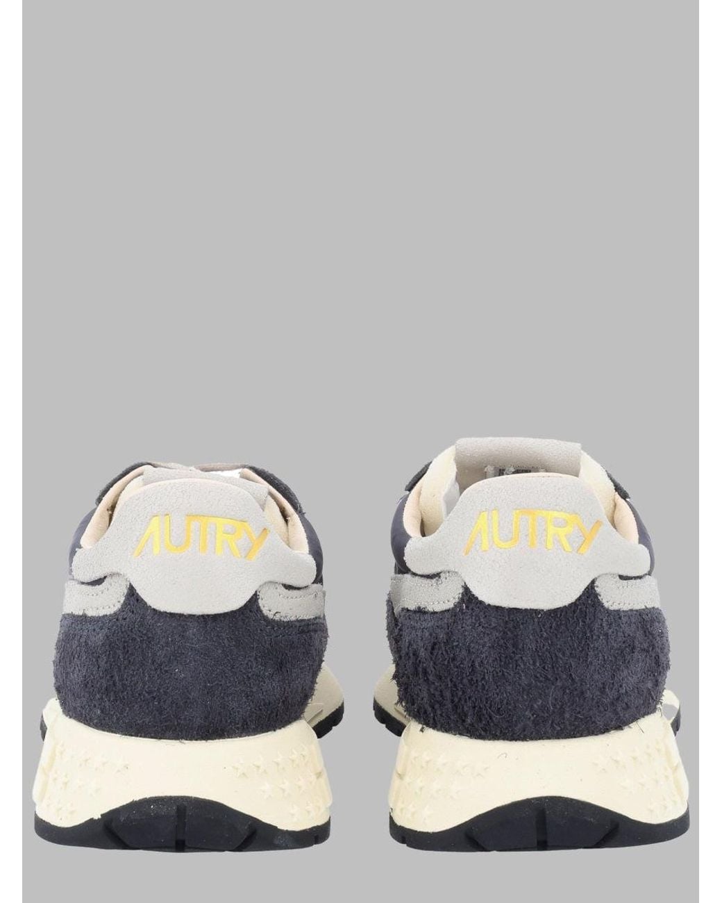 Autry Gray Reelwind Suede And Technical Textile Trainer