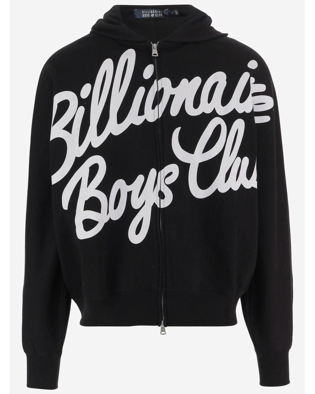 Billionaire Black Cotton Hoodie With Logo