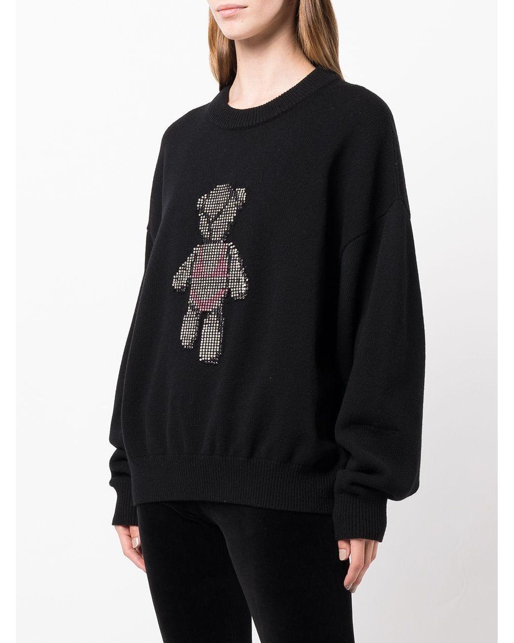 Alexander Wang Black Pullover With Crystal Clothing