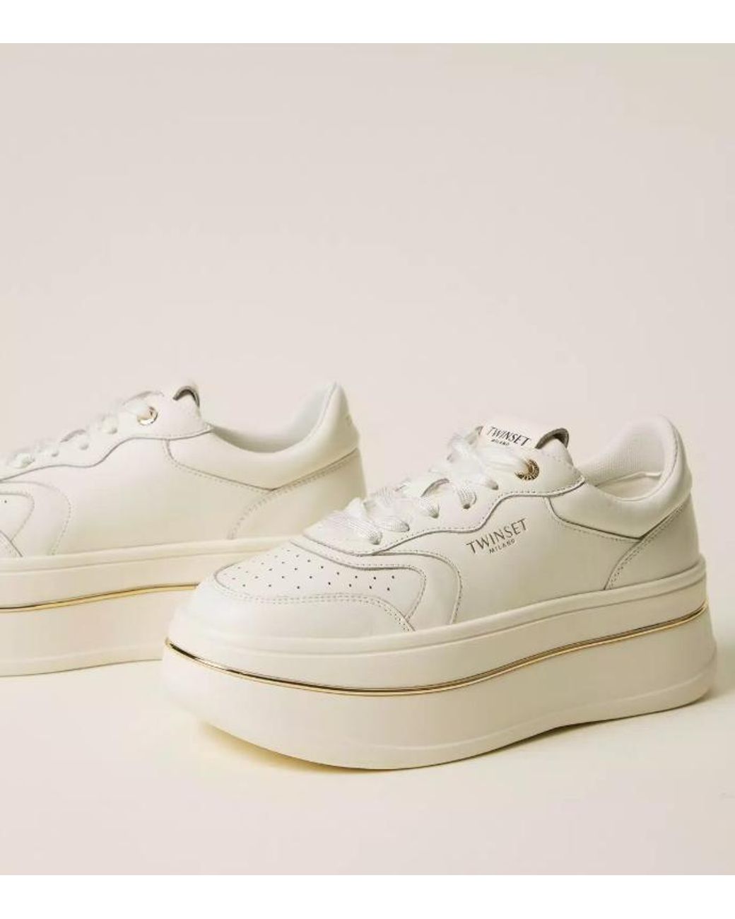Twinset White Flatform Sneakers