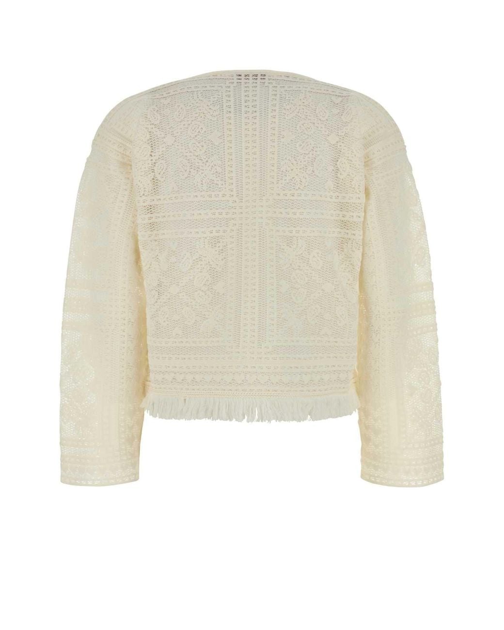 Alanui Natural Crochet Kiss By The Book Sweater