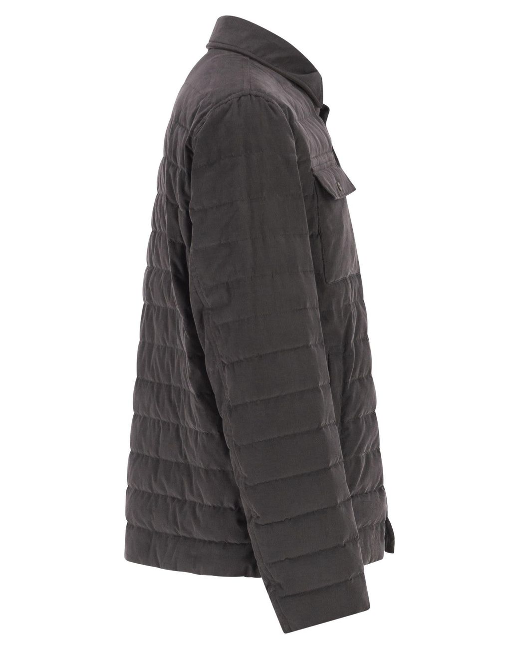 Herno Black Shirt-Style Down Jacket for men