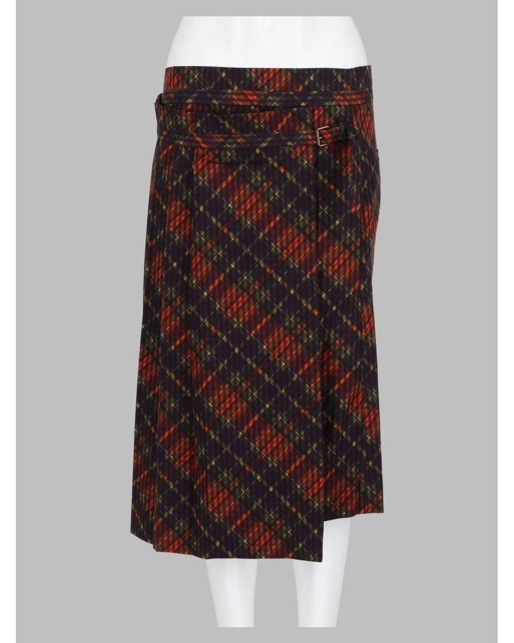 Dries Van Noten Brown Printed Mini Skirt