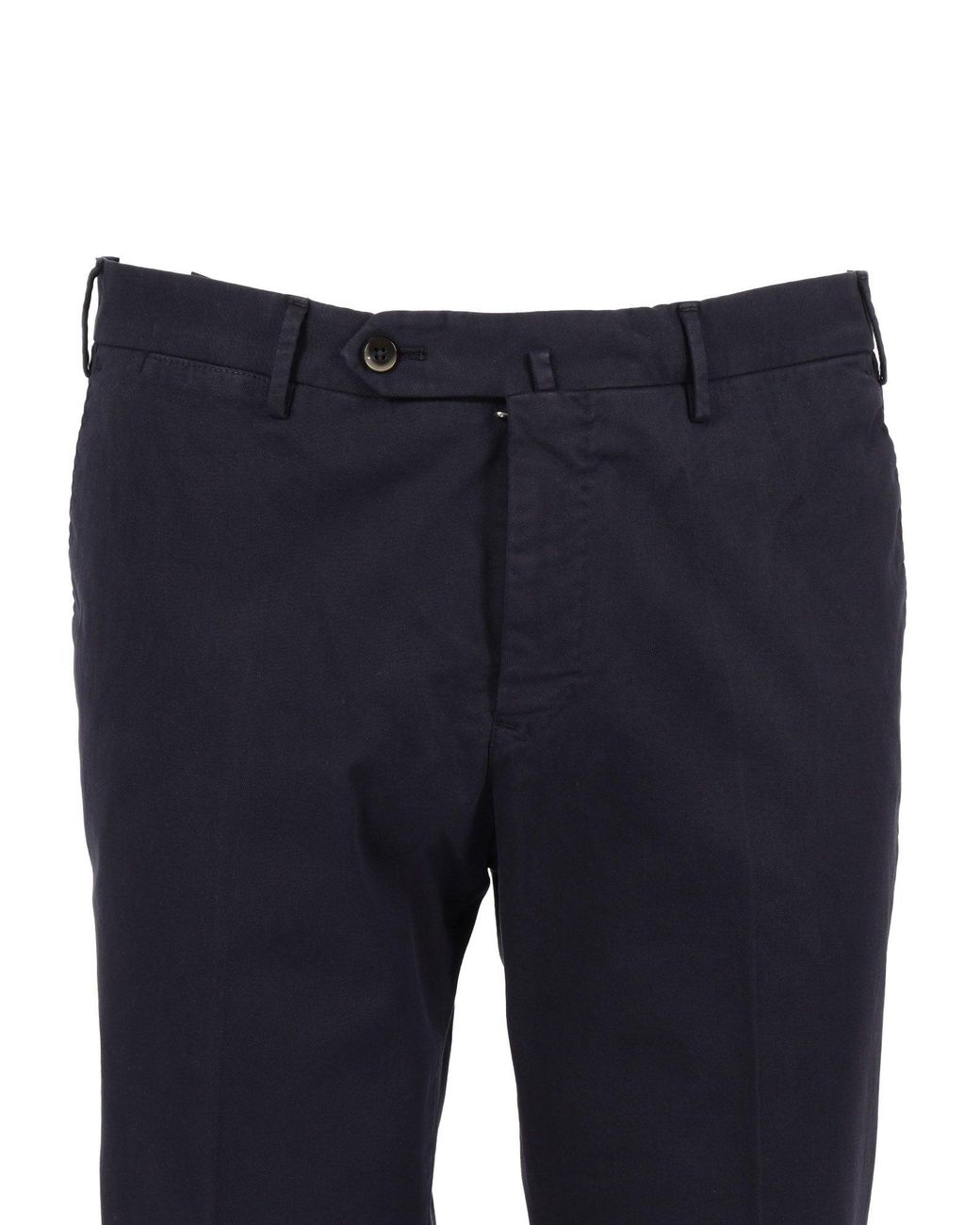PT01 Blue Slim, Flat Front, Diagonal Pockets, Unfinished