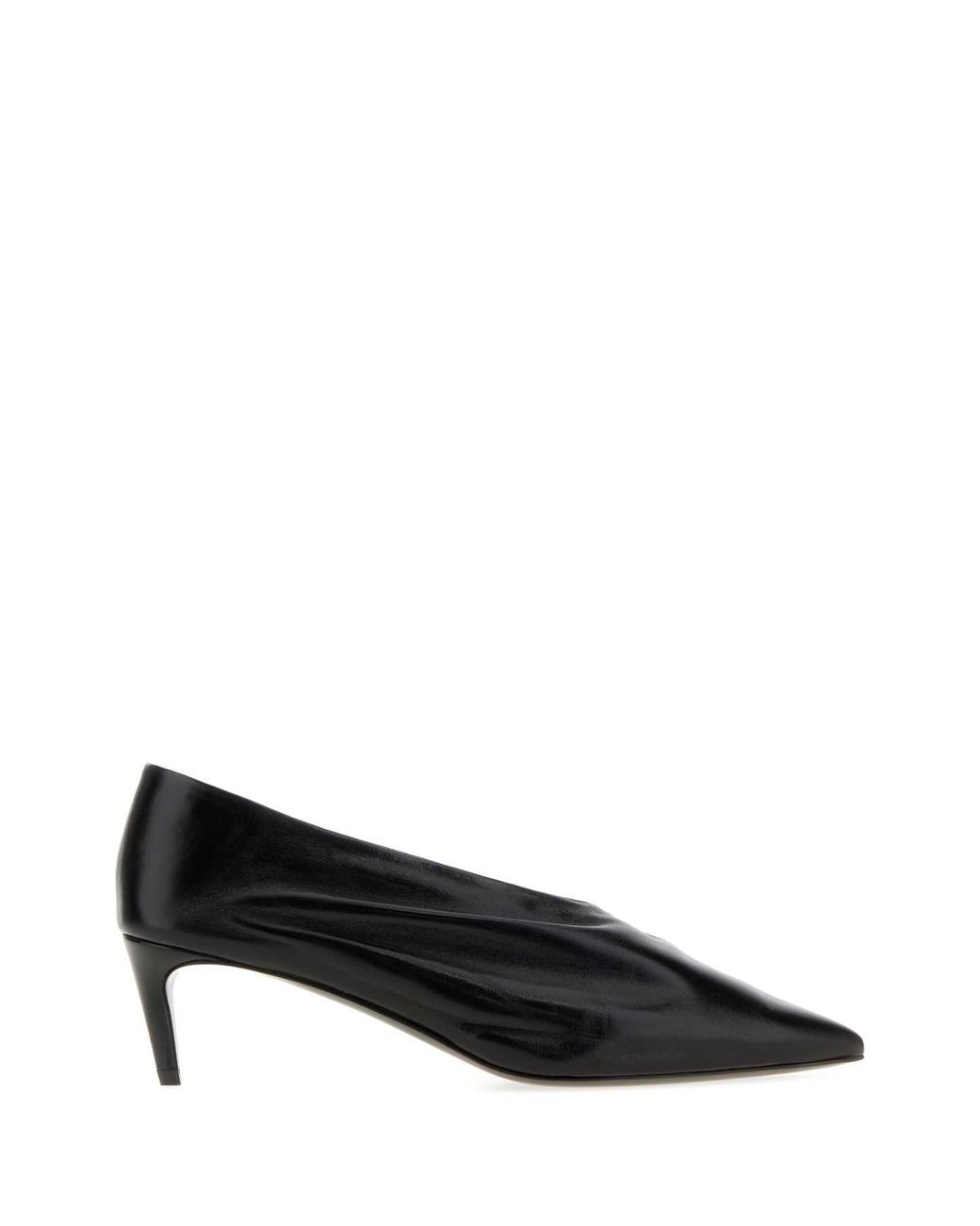 Khaite Black Leather Pumps