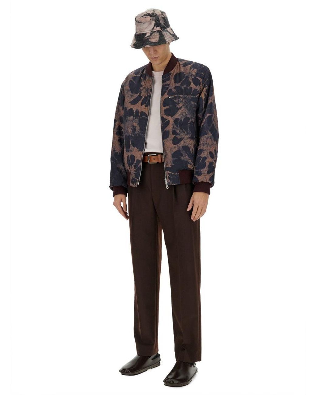 Dries Van Noten Blue Reversible Bomber Jacket for men