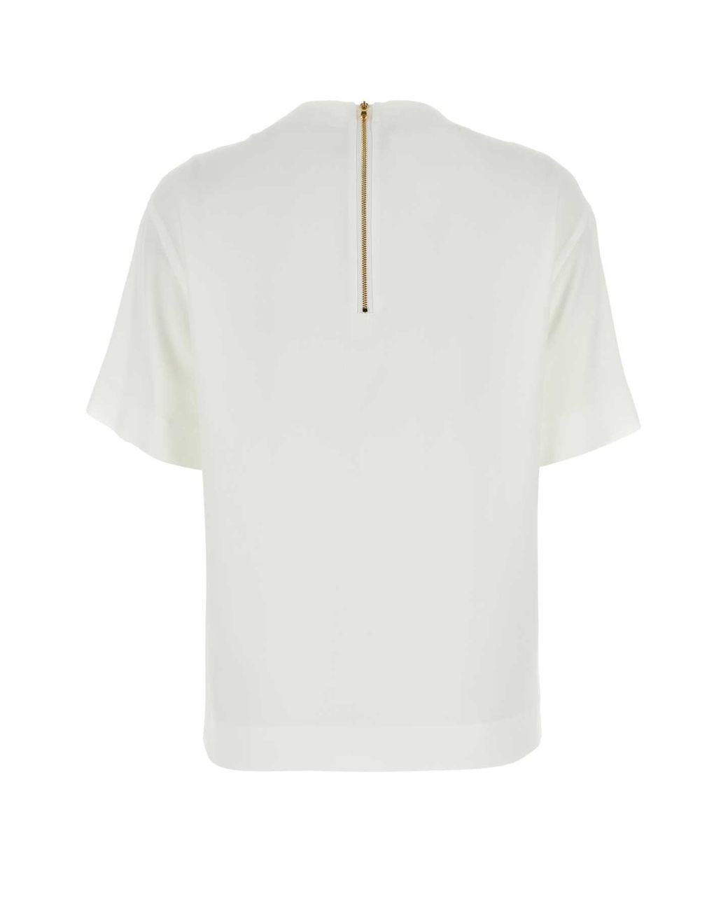Moschino White Crepe T-Shirt