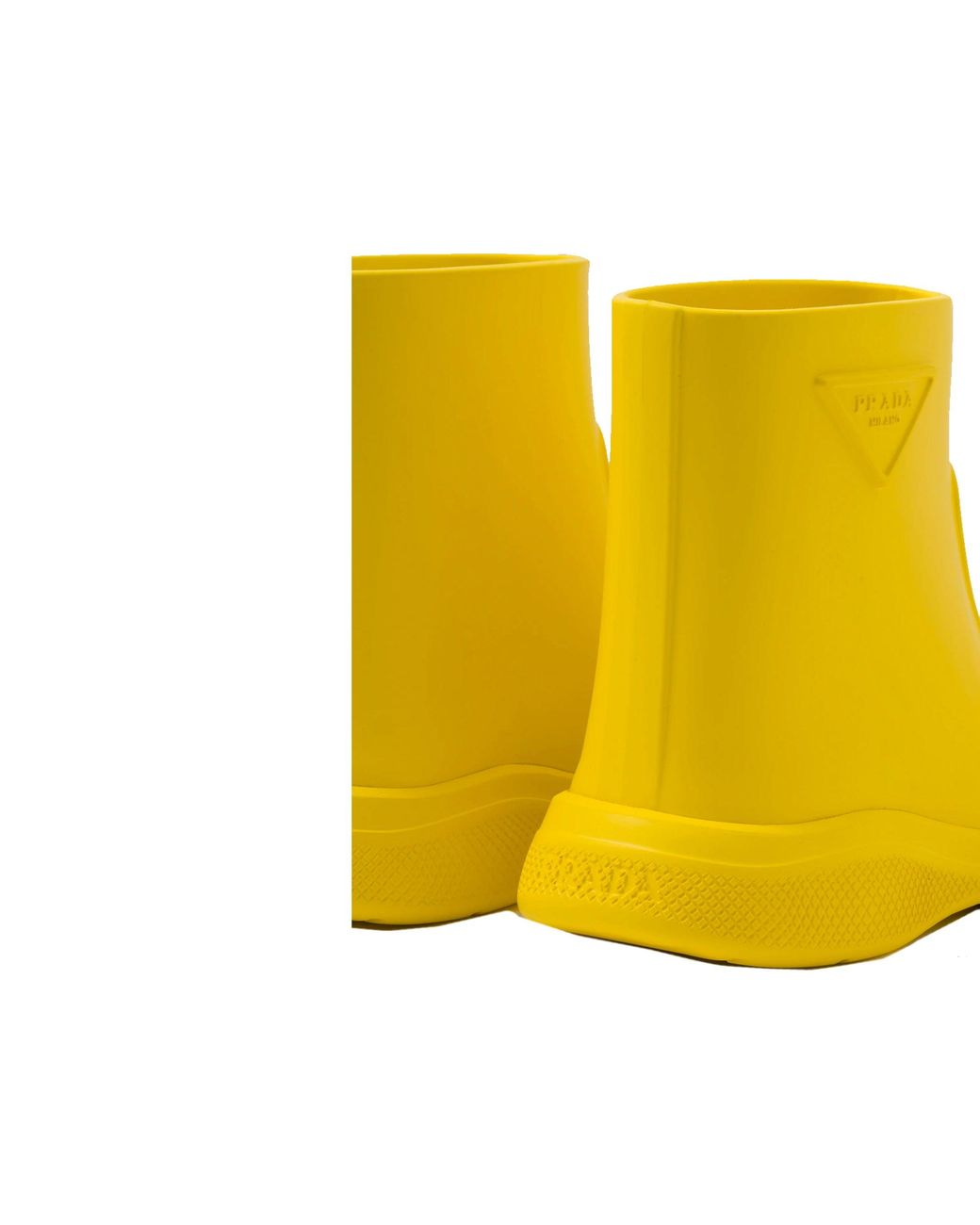 Prada Yellow Rubber Booties