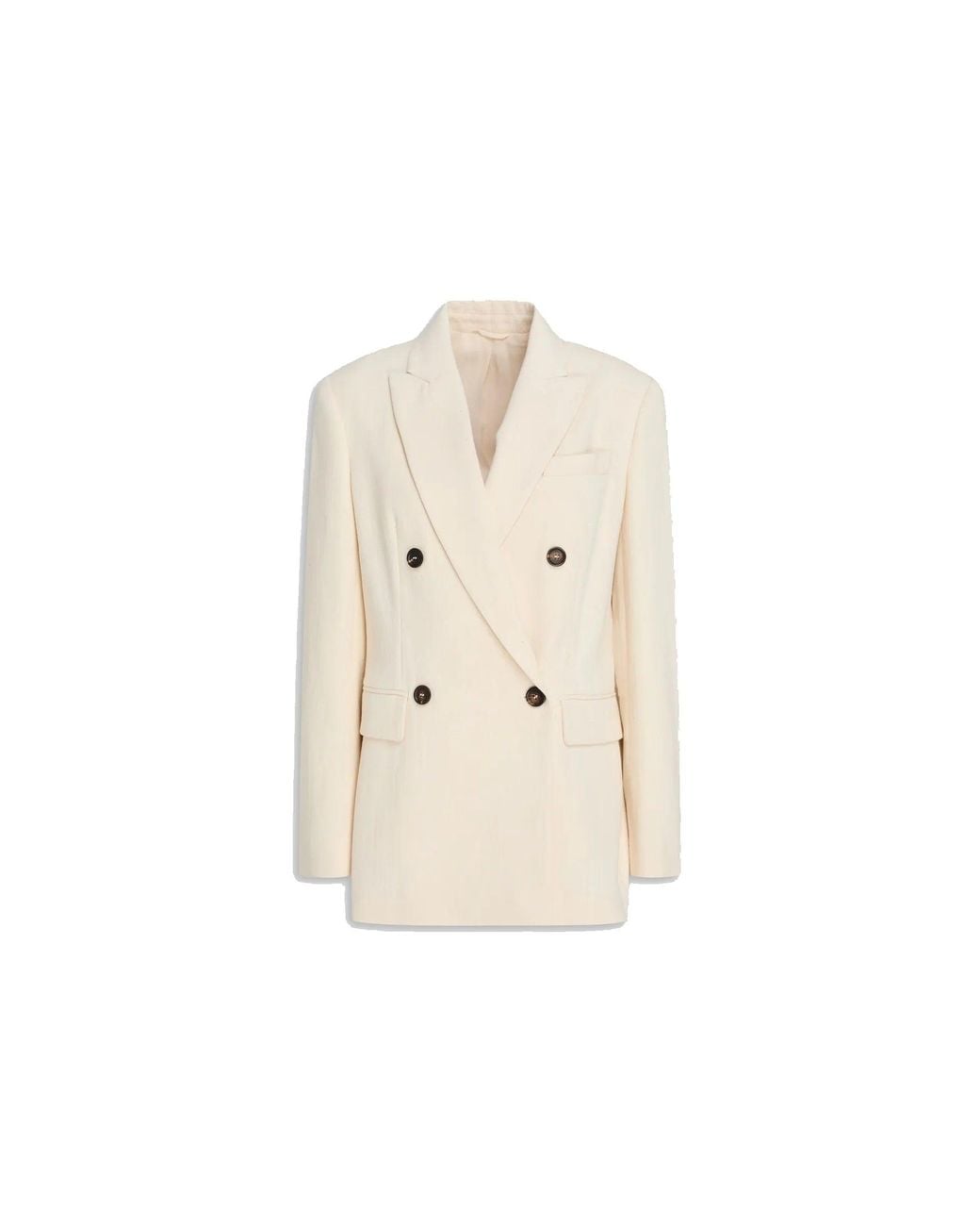 Brunello Cucinelli Natural Cotton Blend Blazer