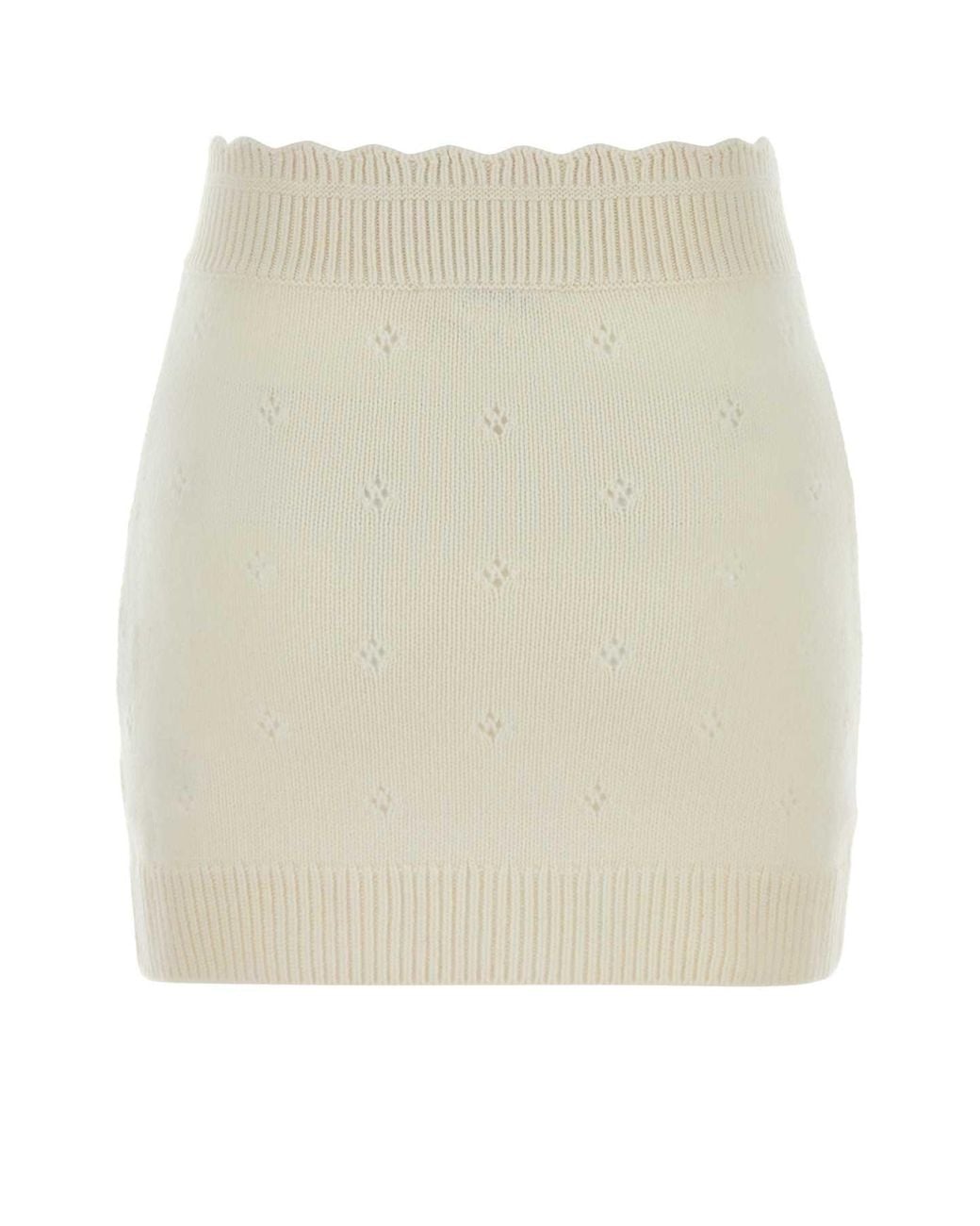 Chloé Natural Wool Blend Mini Skirt
