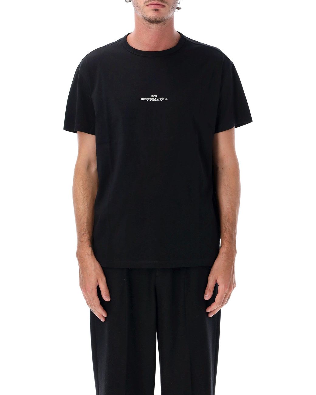 Maison Margiela Black T Shirts And Polos