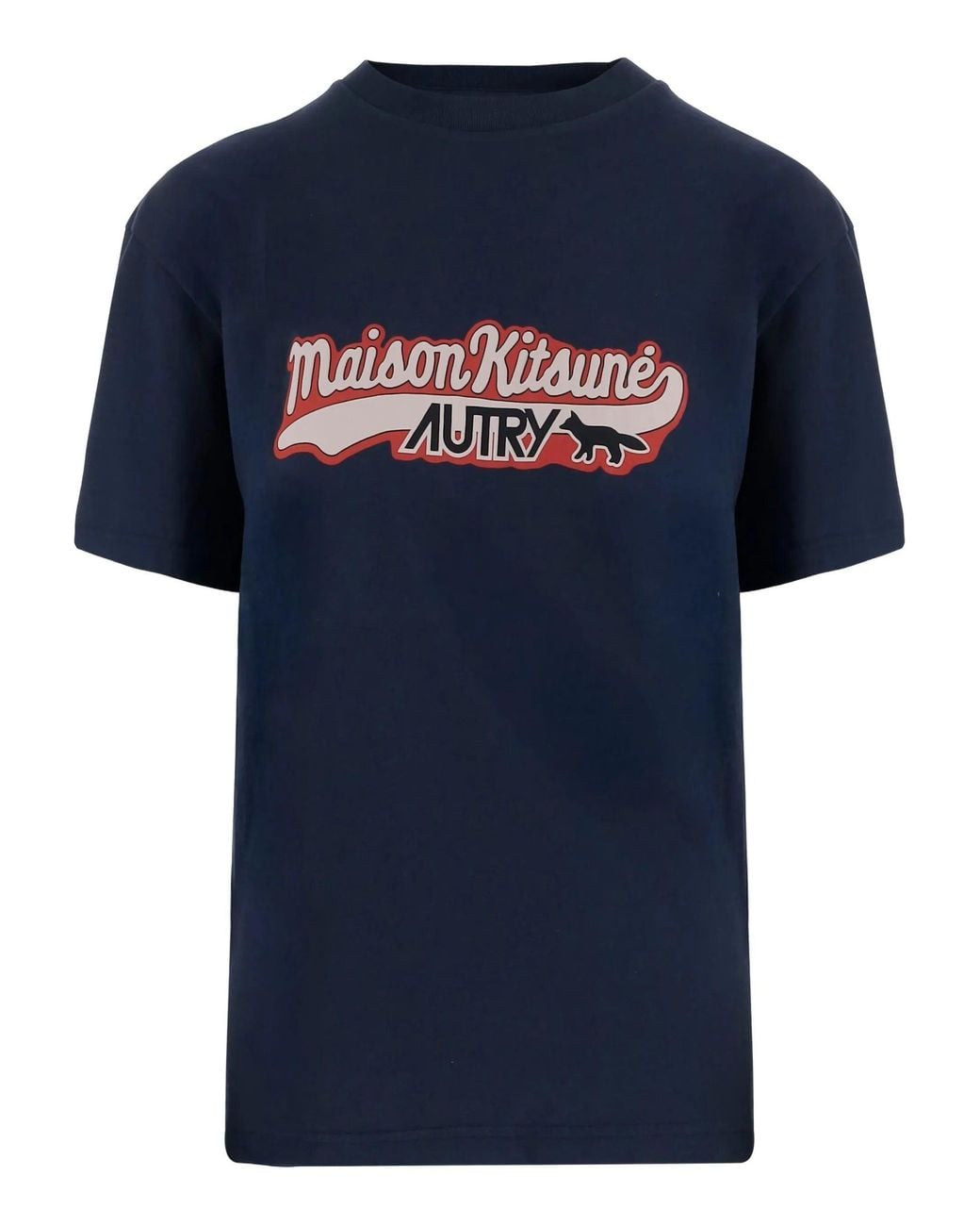 Autry Blue T-Shirt Main Maison Kitsune