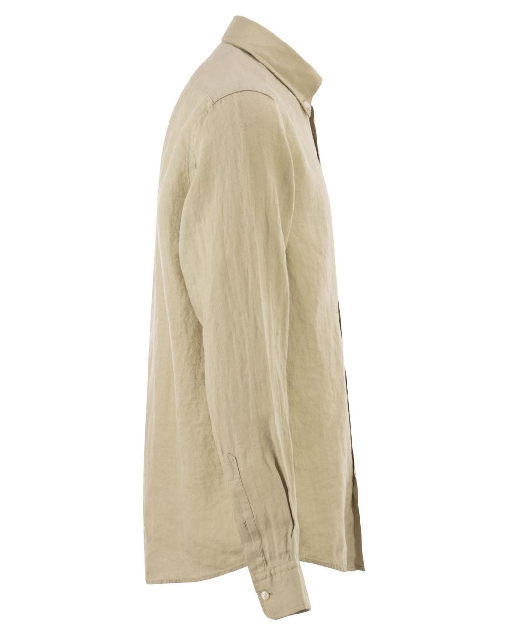 Boss Natural Pure Linen Regular Fit Shirt With Button-Down Collar for men