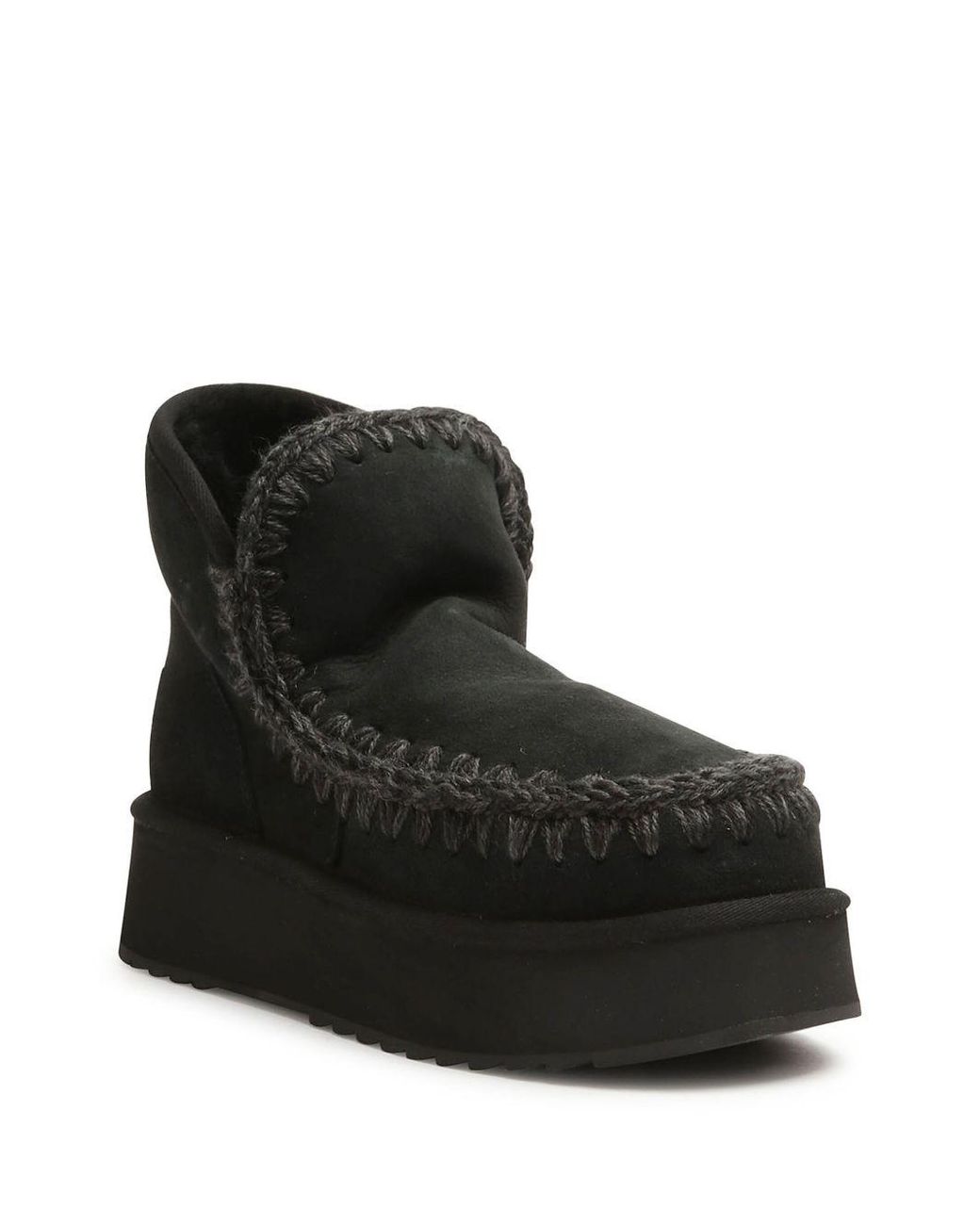 Mou Black Mini Eskimo Platform Boots