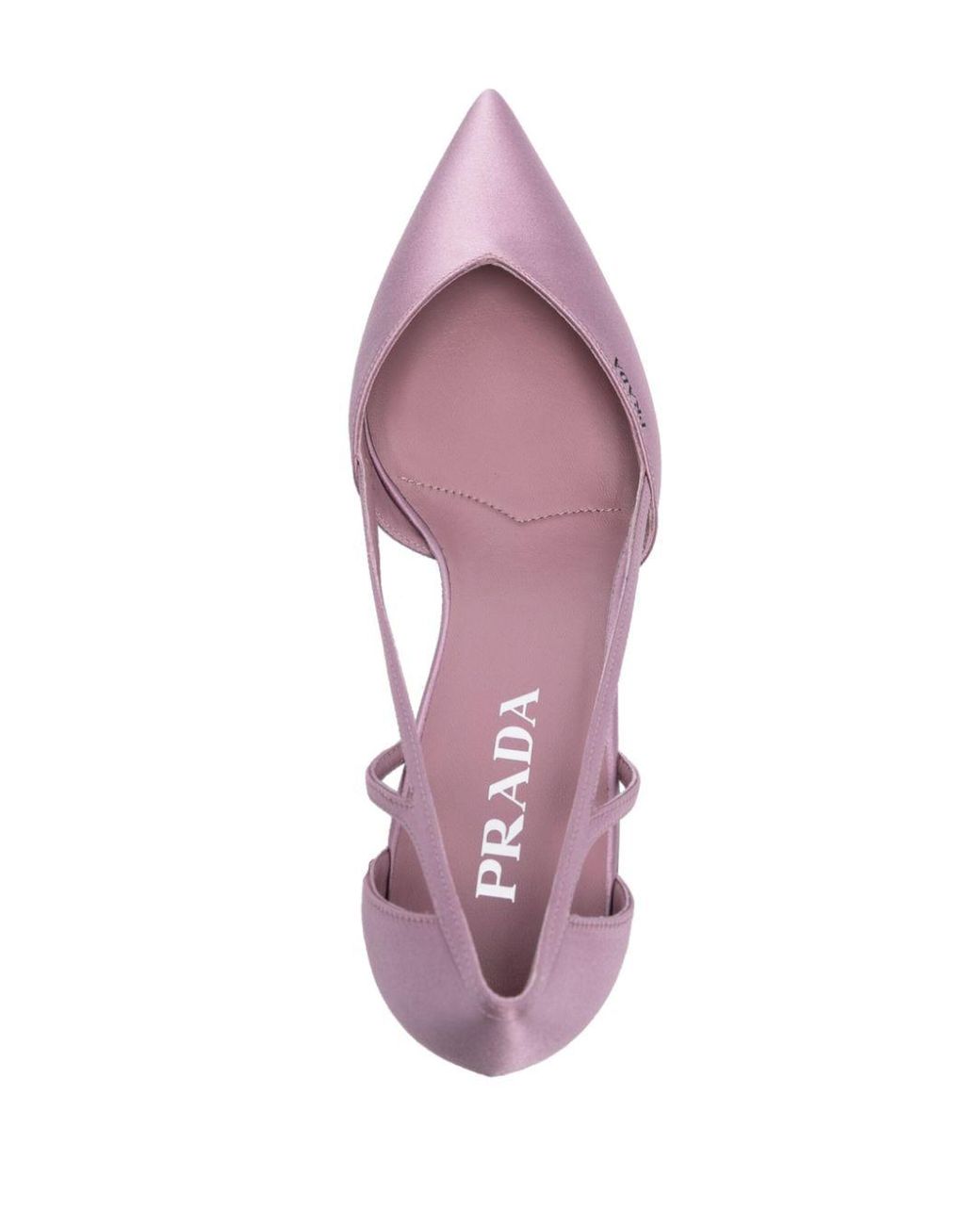 Prada Pink Satin Cut Out Pumps