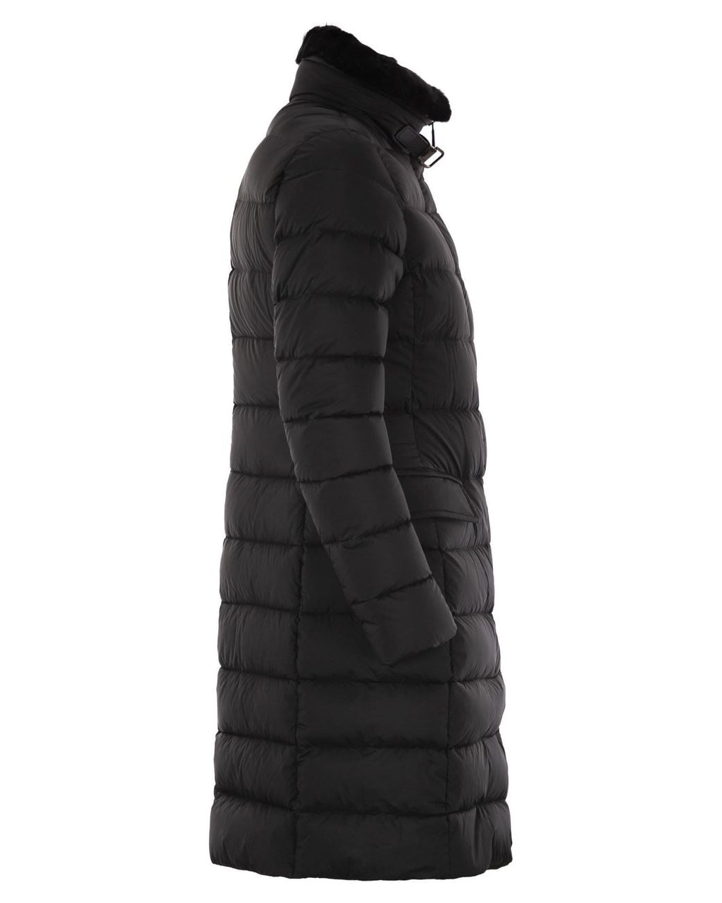 Moorer Black Vetiver S3 Long Down Jacket