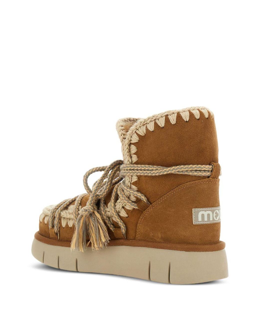 Mou Brown Bounce Wool Boots