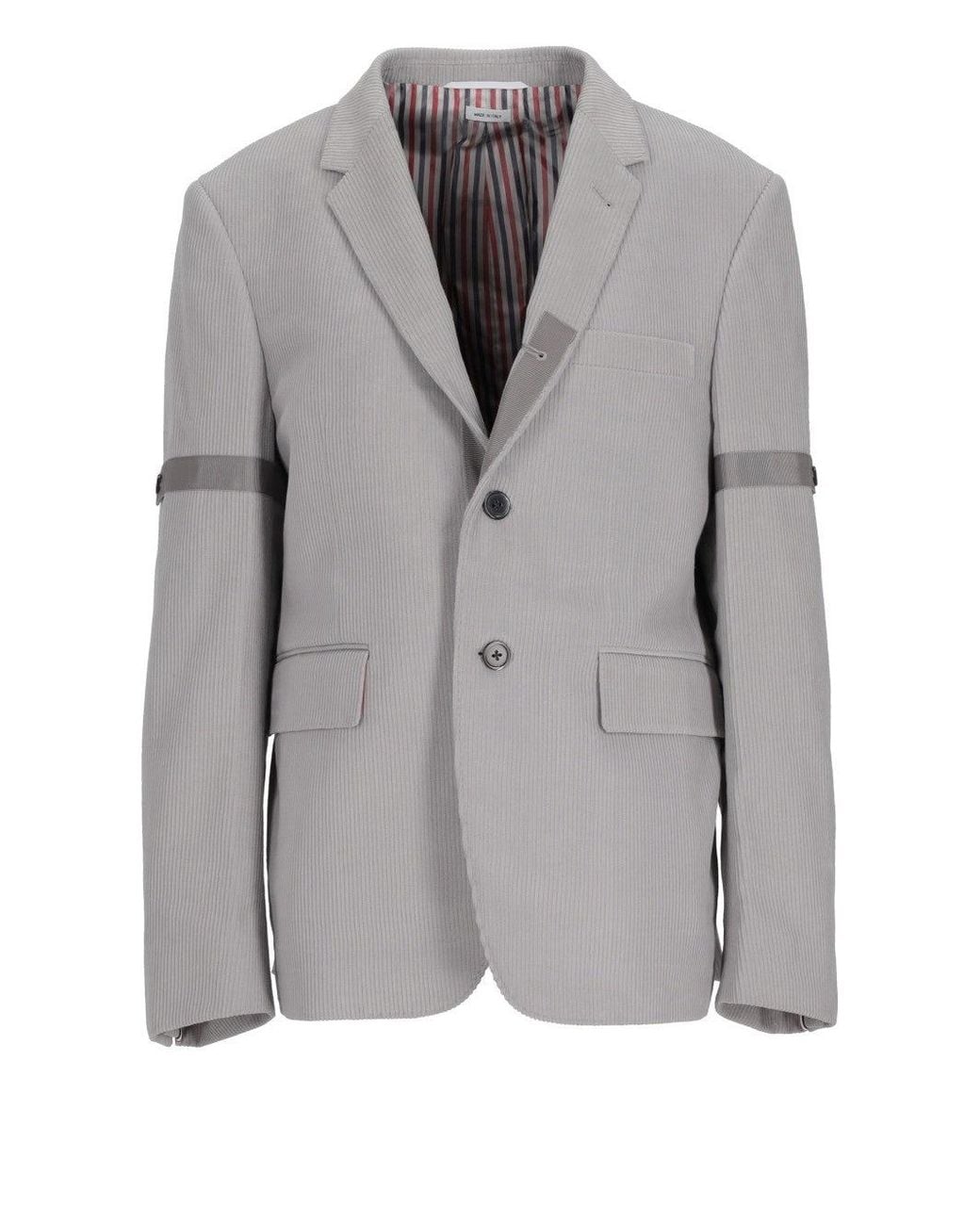 Thom Browne Gray Fit 1 Sb S/C (Classic) W/Gg Armband And Front Placket