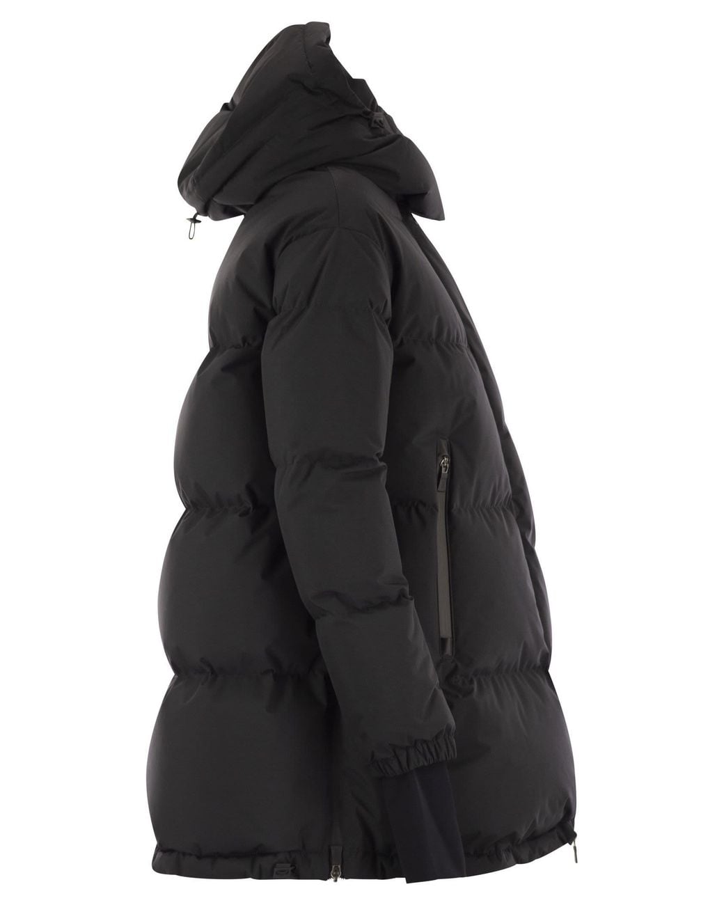 Herno Black Medium 2-Layer Hooded Down Jacket