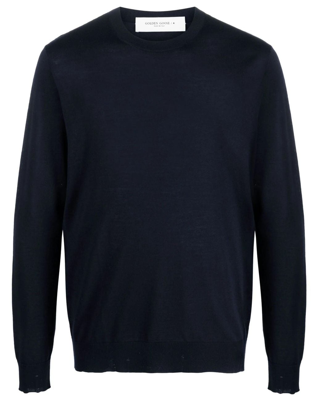 Golden Goose Deluxe Brand Blue Golden M's Regular Knit Crew Neck Light Wool Merino