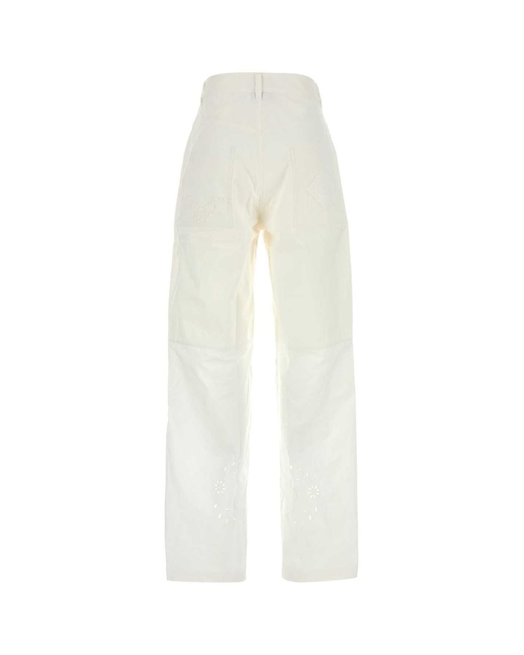 MARINE SERRE White Cotton Pant