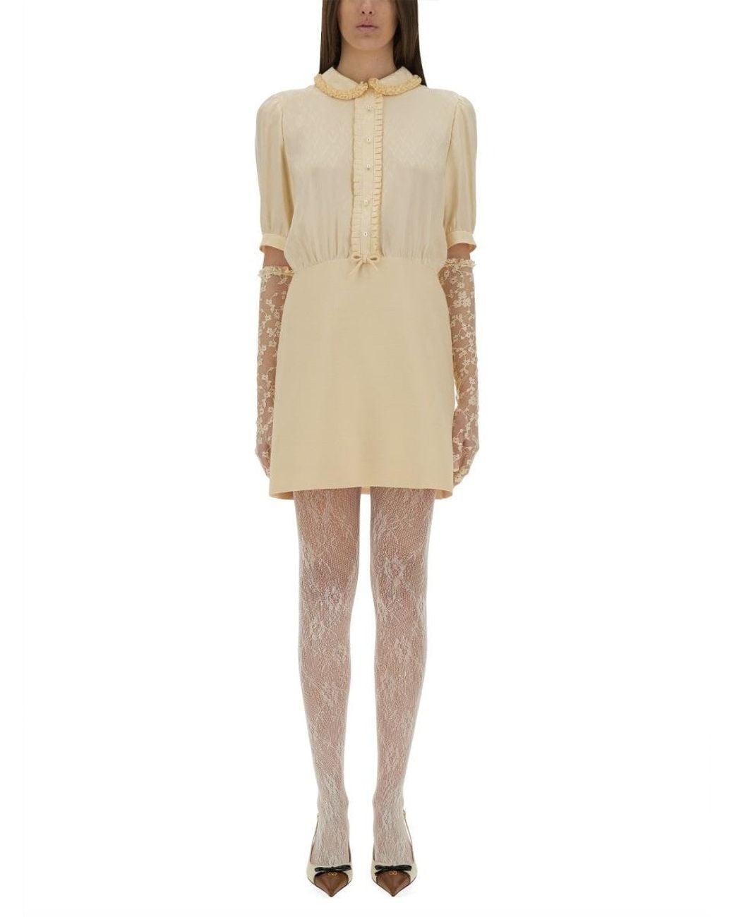 Valentino Natural Crepe Couture Short Dress