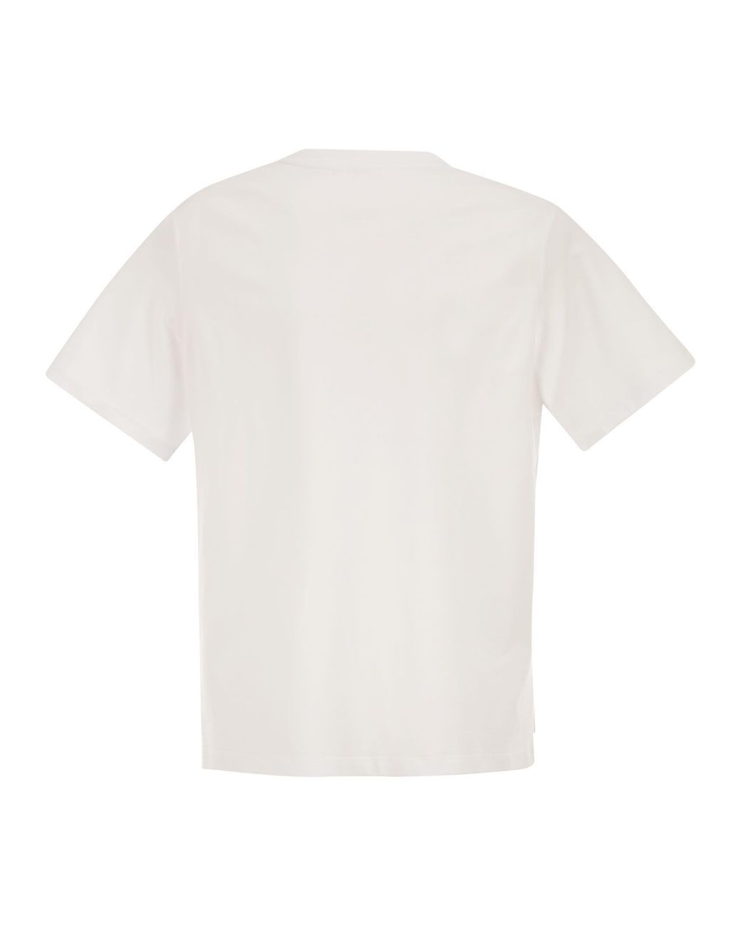 Peserico White Stretch Cotton T-Shirt With Pocket
