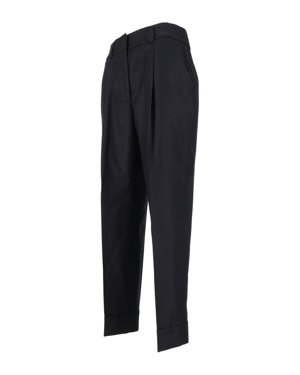 Peserico Blue Tailored Pleated High-Waisted Formal Pants