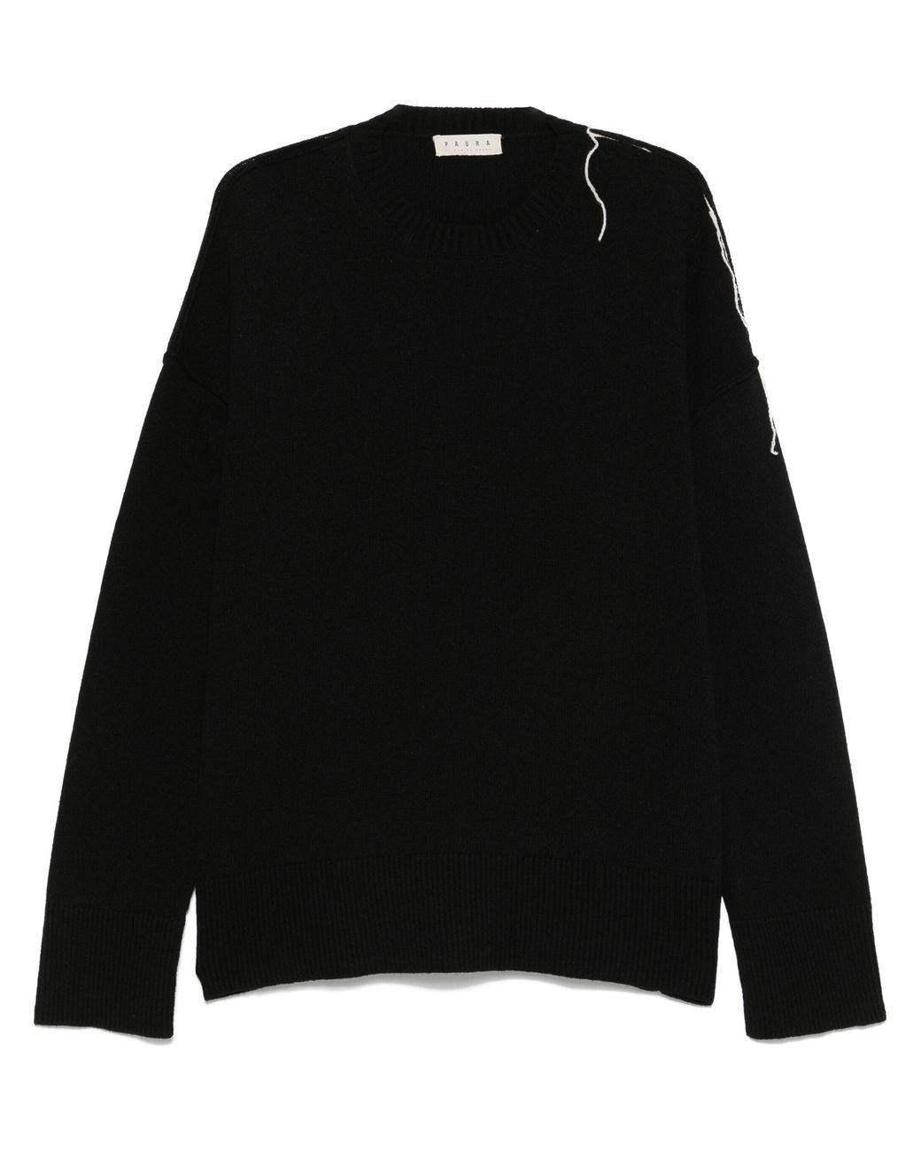 Paura Black Riccione Crewneck Sweater for men