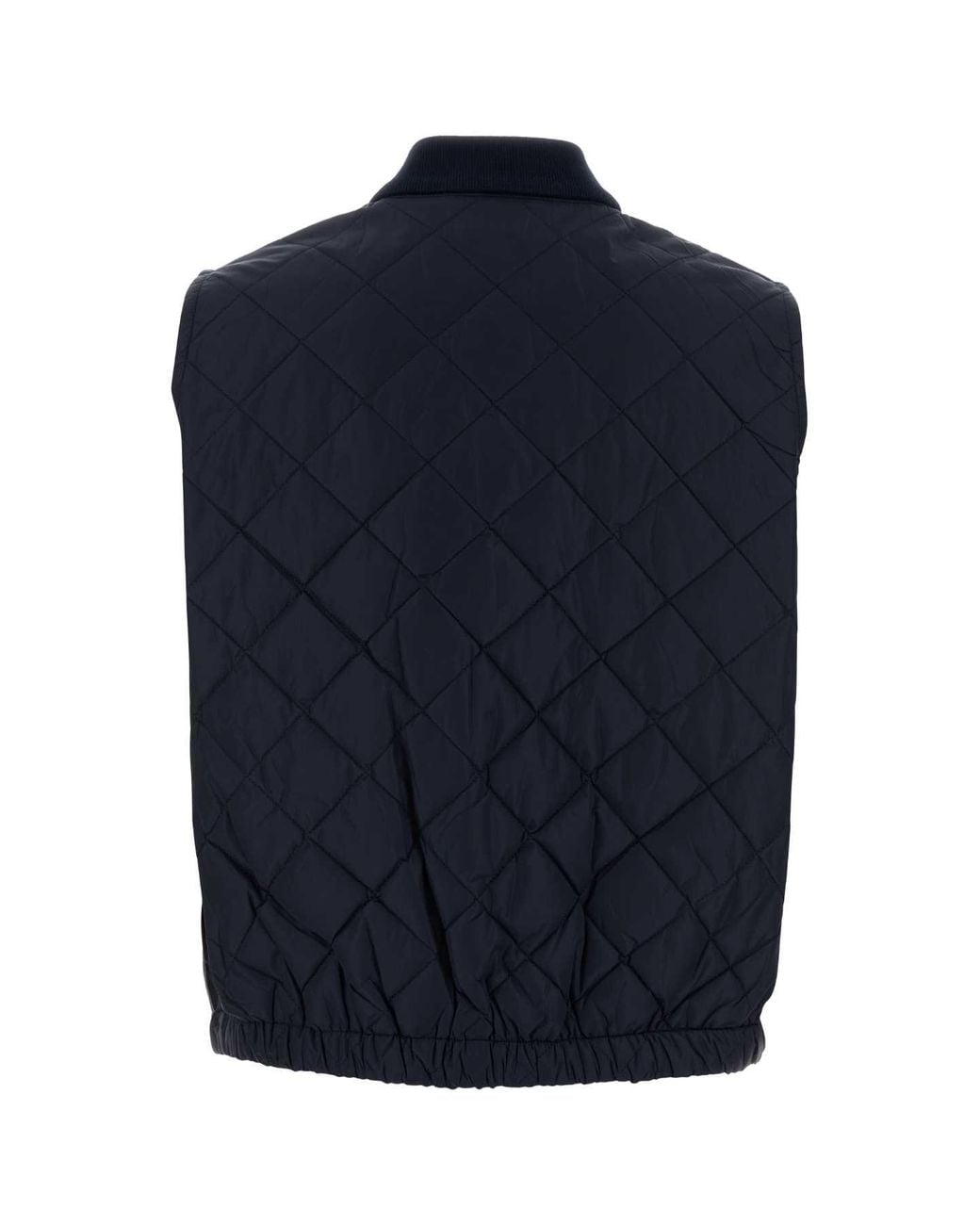 Prada Blue Mandarin Collar Jacket