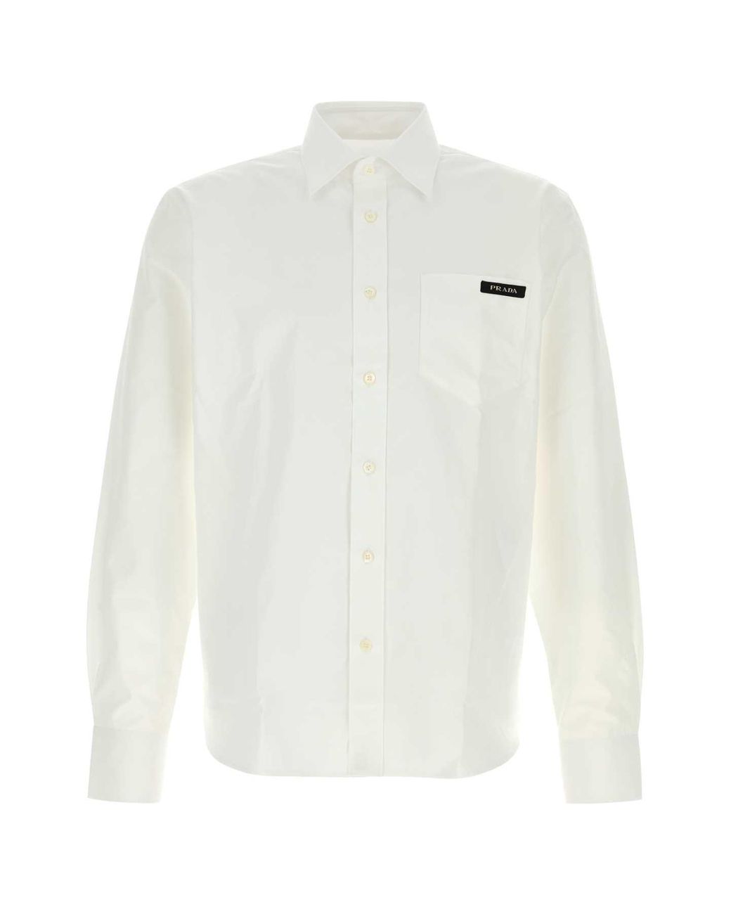 Prada White Poplin Shirt for men