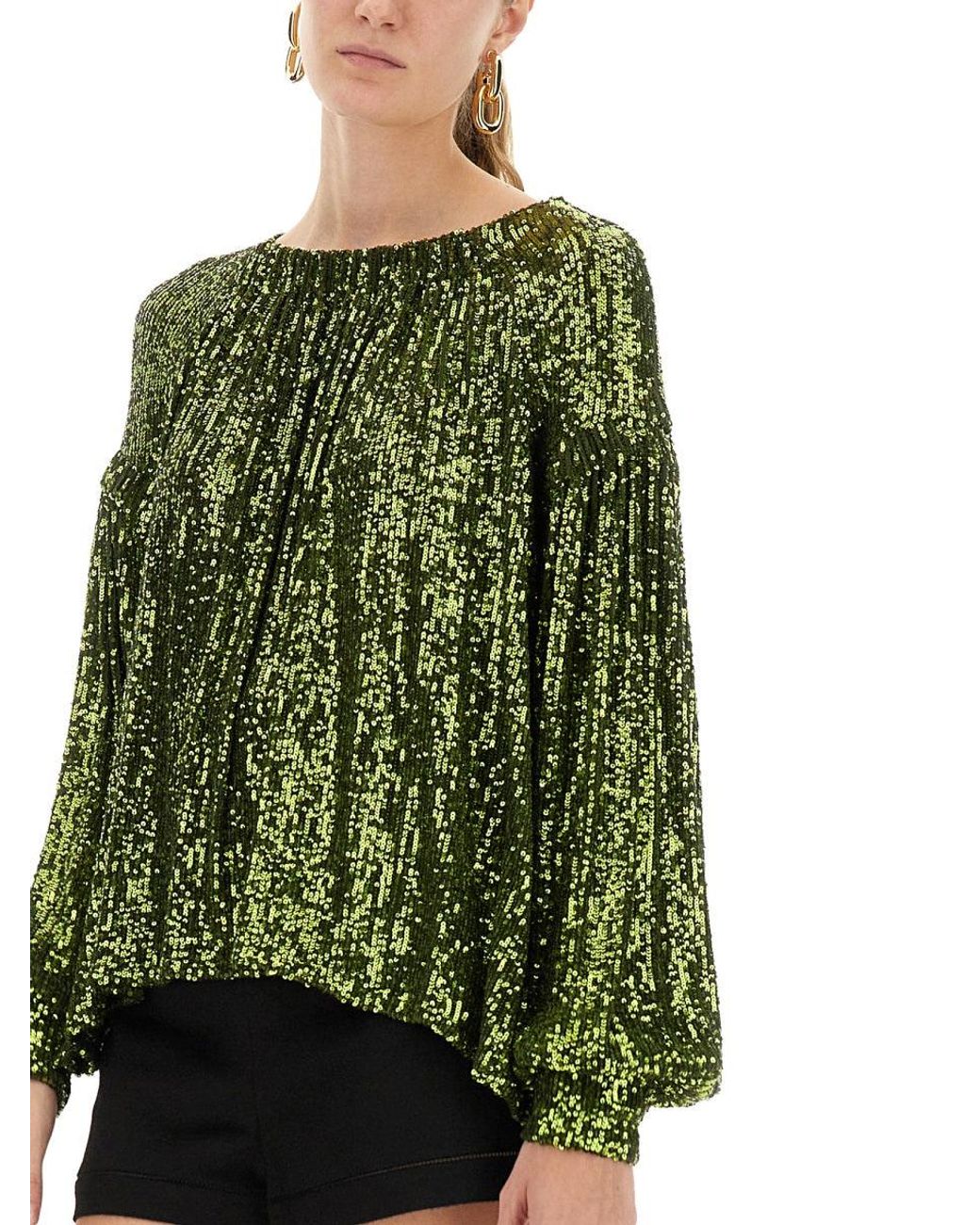 Rabanne Green Sequin Blouse