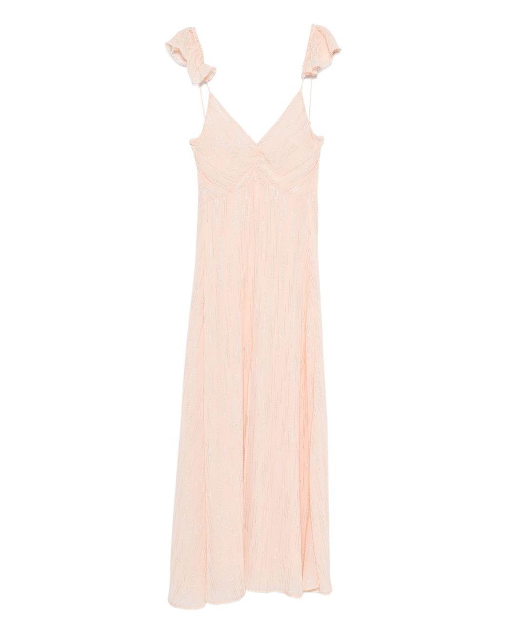 Forte_forte White V-Necked Long Dress