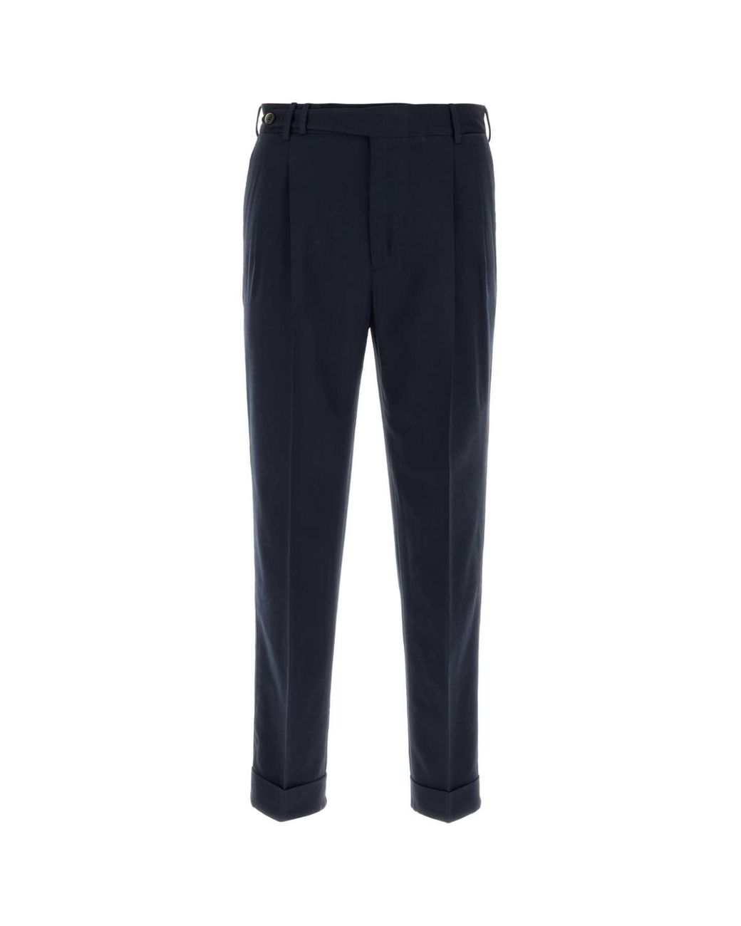 PT Torino Blue Cotton-Virgin Wool Blend Pants for men