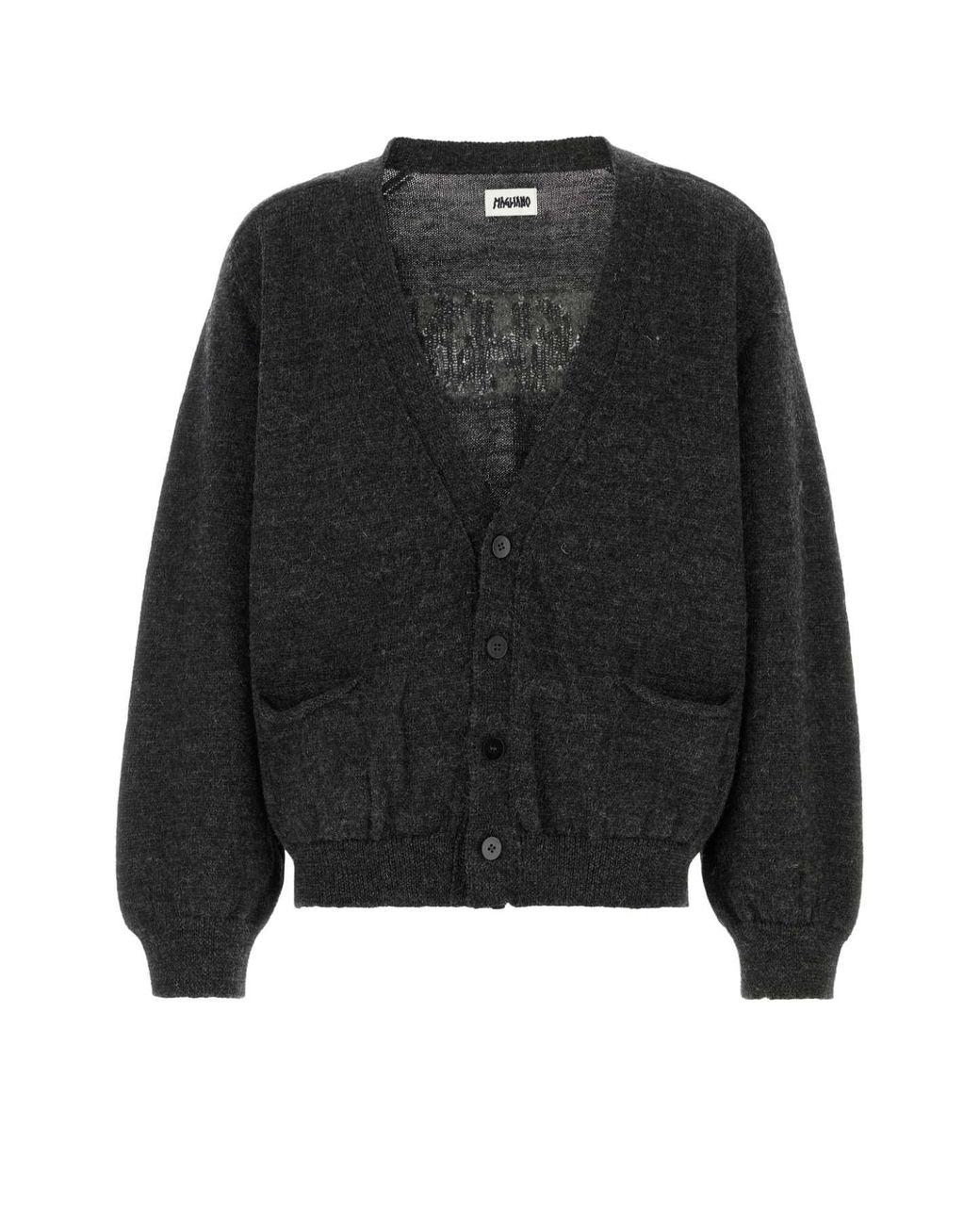 Magliano Black Slate Wool Cardigan Md81_19 Antracite Exterior: Maglieria for men