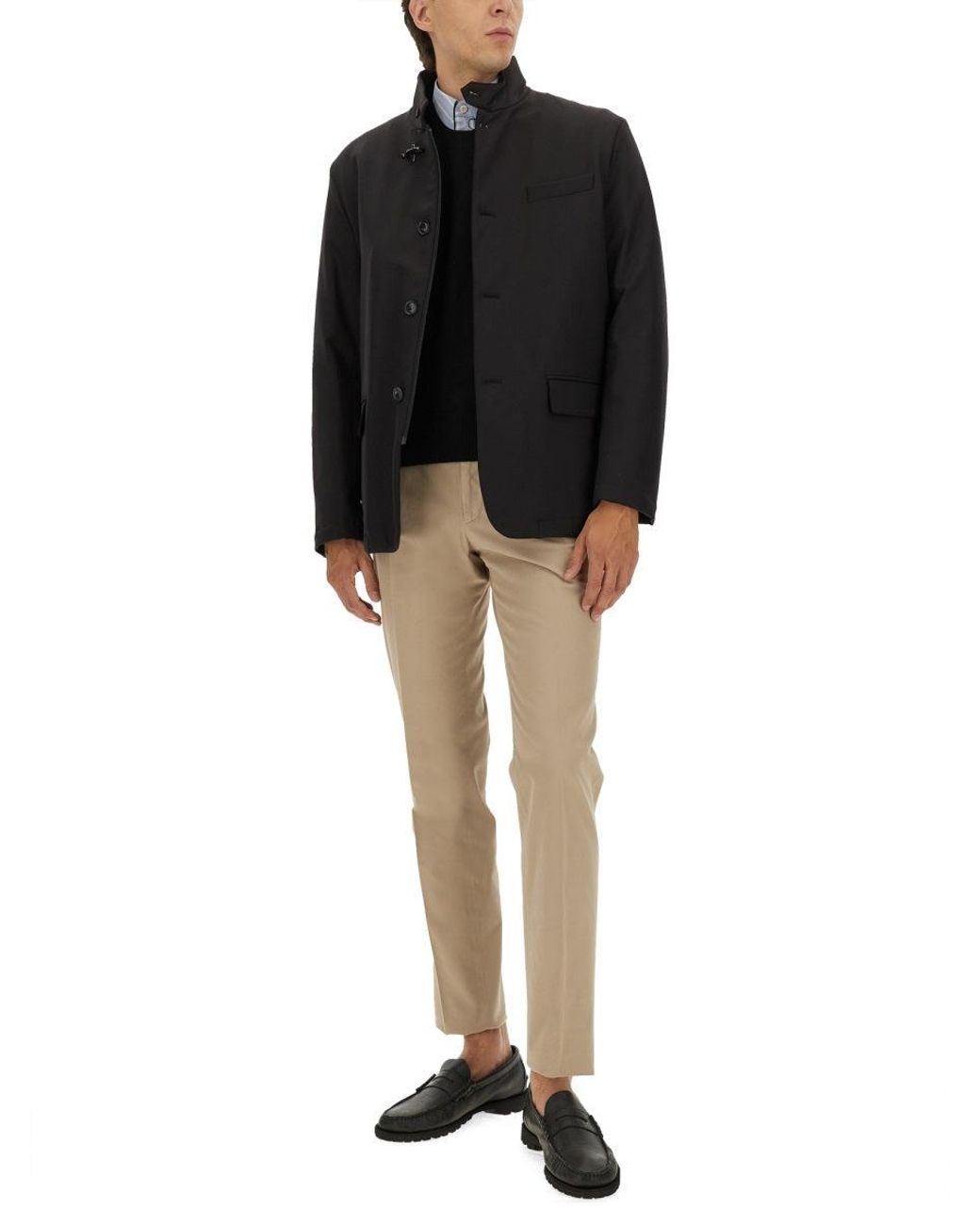 Fay Black Jacket With Hook for men