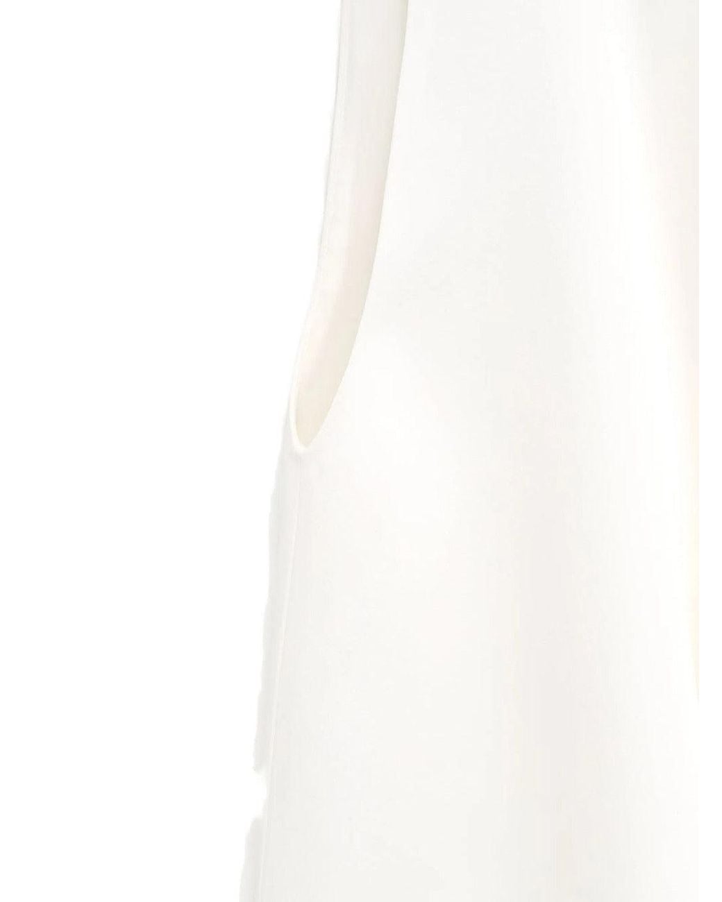 Khaite White Draped Loe Top