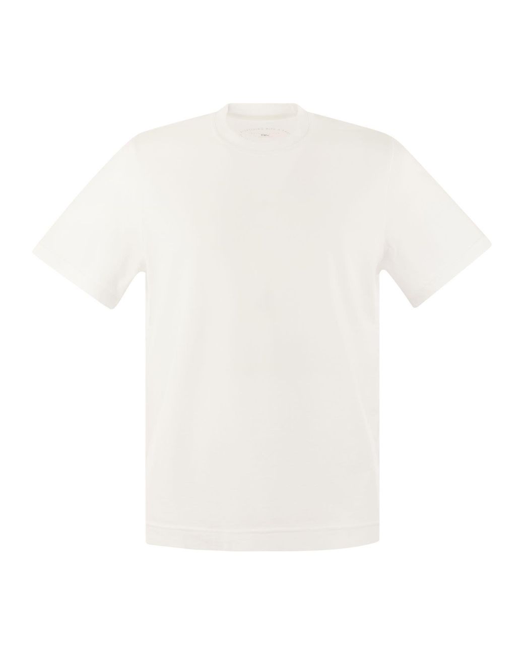 Fedeli White Short Sleeved Cotton T Shirt for men