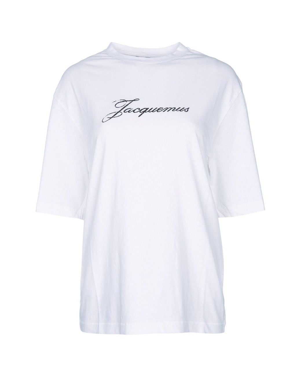 Jacquemus White Jacquard Detail Mini T-Shirt