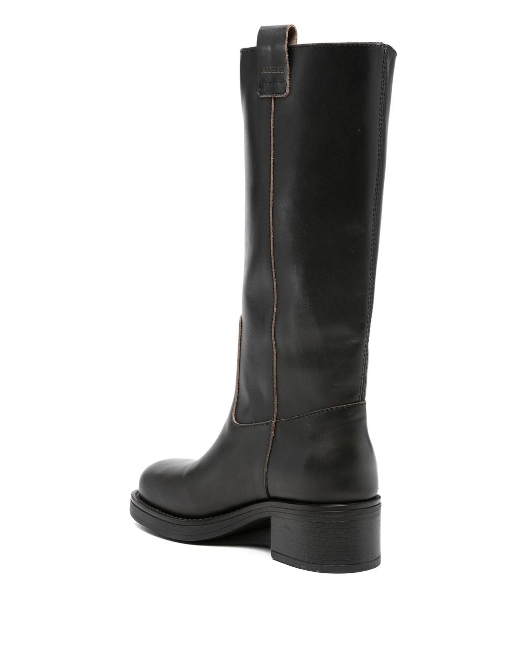Alohas Black Sajan Vintage Effect Leather Boots