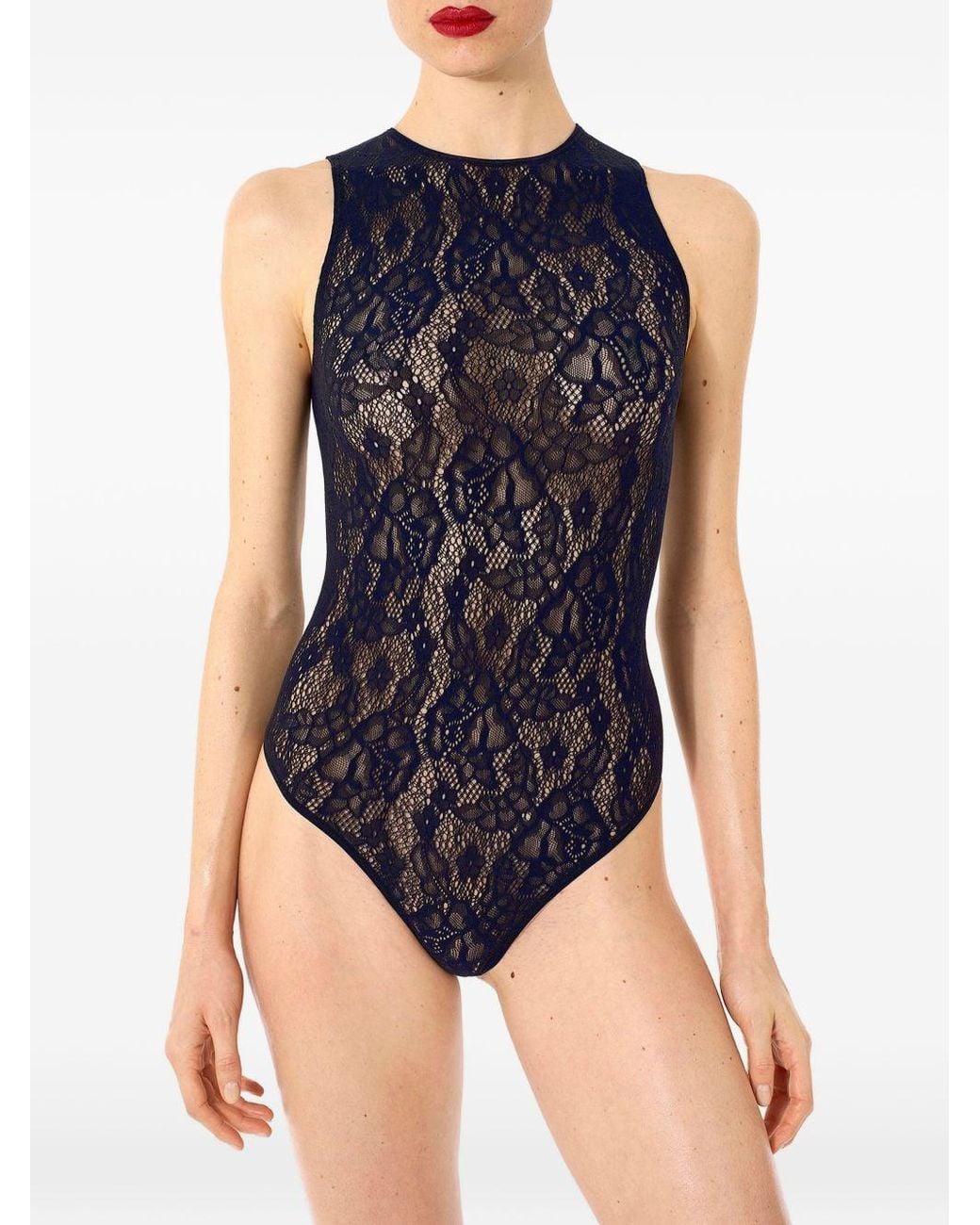 Wolford Black Infinite Rose Bodysuit