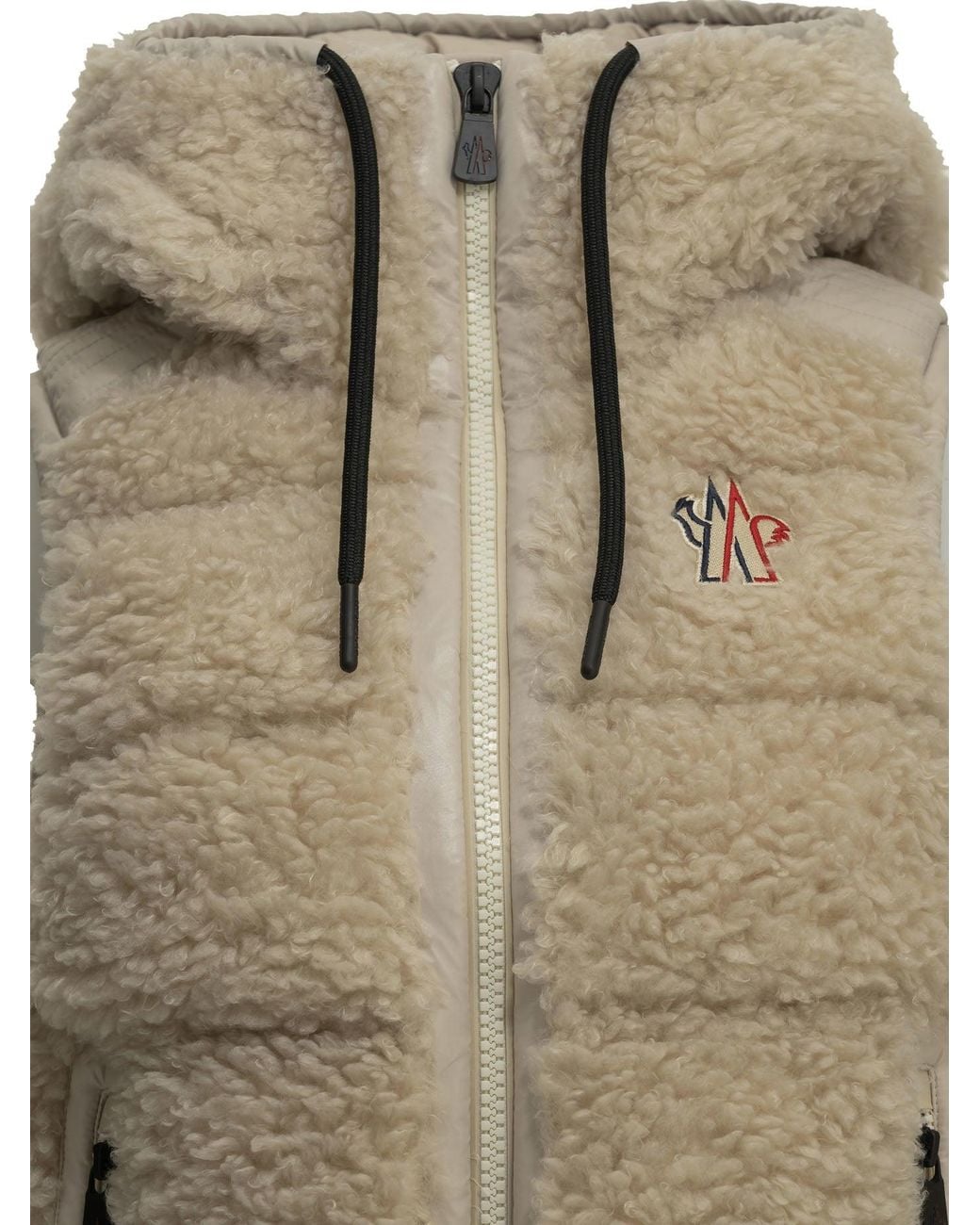 Moncler Natural Sleeveless Teddy Jacket