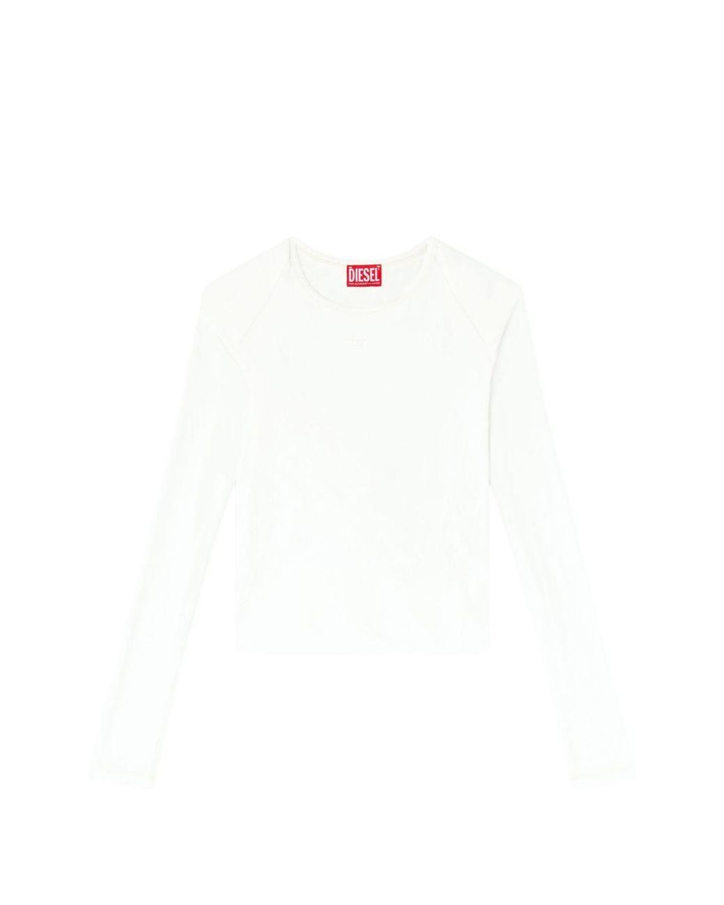 DIESEL White Cotton Cropped Top