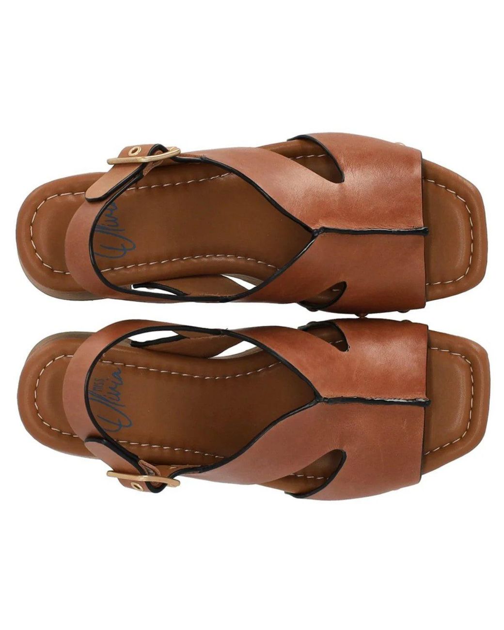 MISS OLIVIA Brown Eva Heeled Sandal