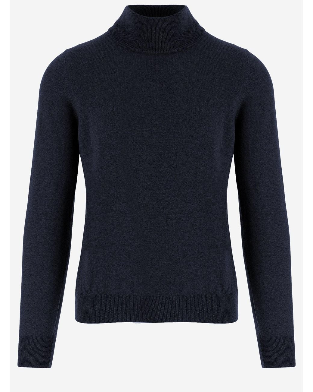 Tagliatore Blue Wool Turtleneck Sweater