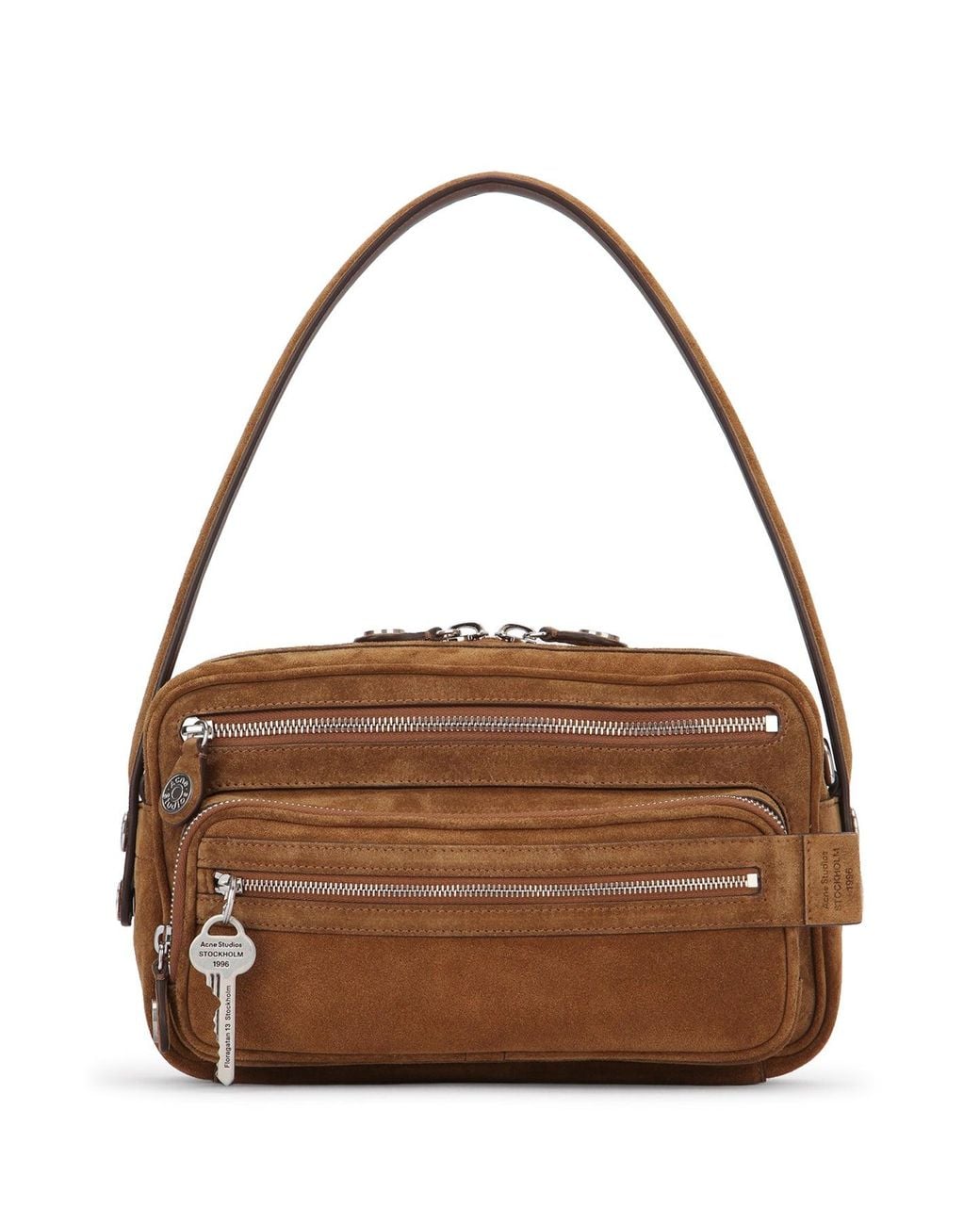 Acne Brown Camero Party Suede Crossbody Bag