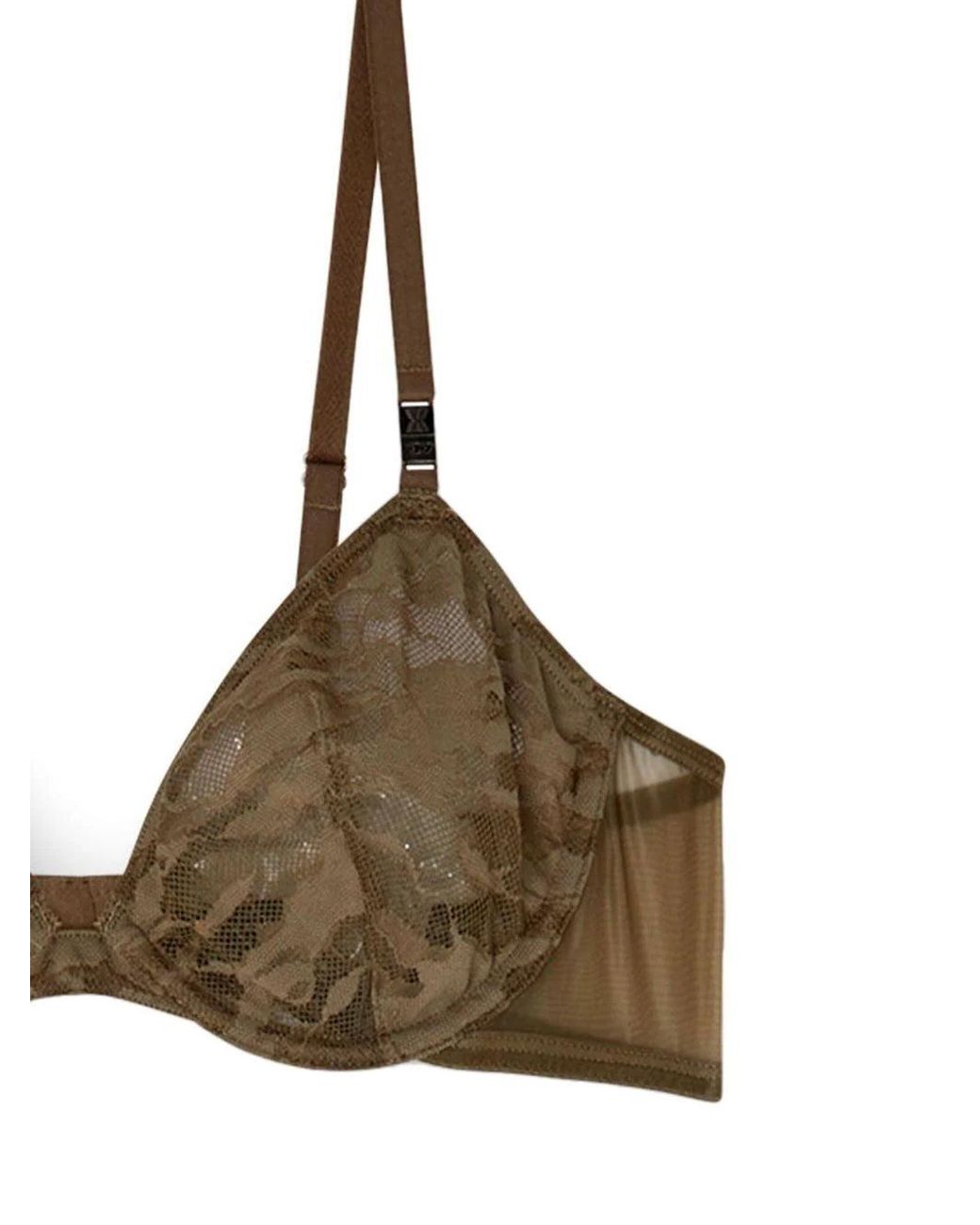 Diesel X Fenty By Rihanna Brown Camo-Lace-Plunge-Bra