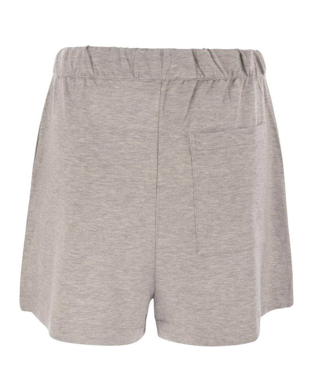 Majestic Gray Shorts With Drawstring Waist