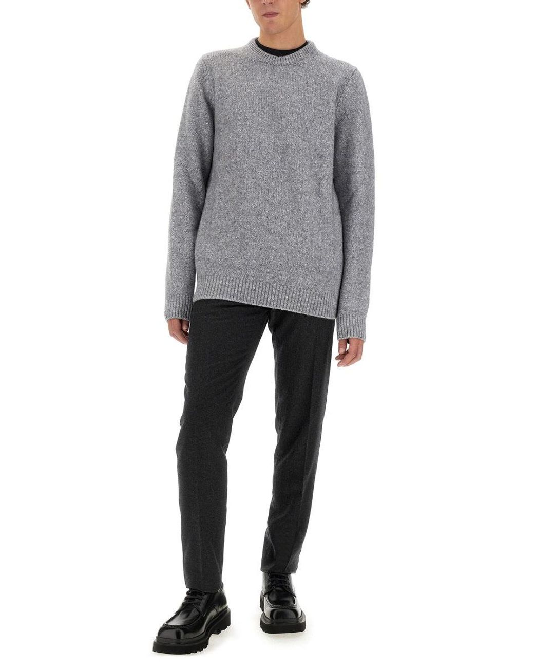 Dolce & Gabbana Gray Logo Plaque T-Shirt for men